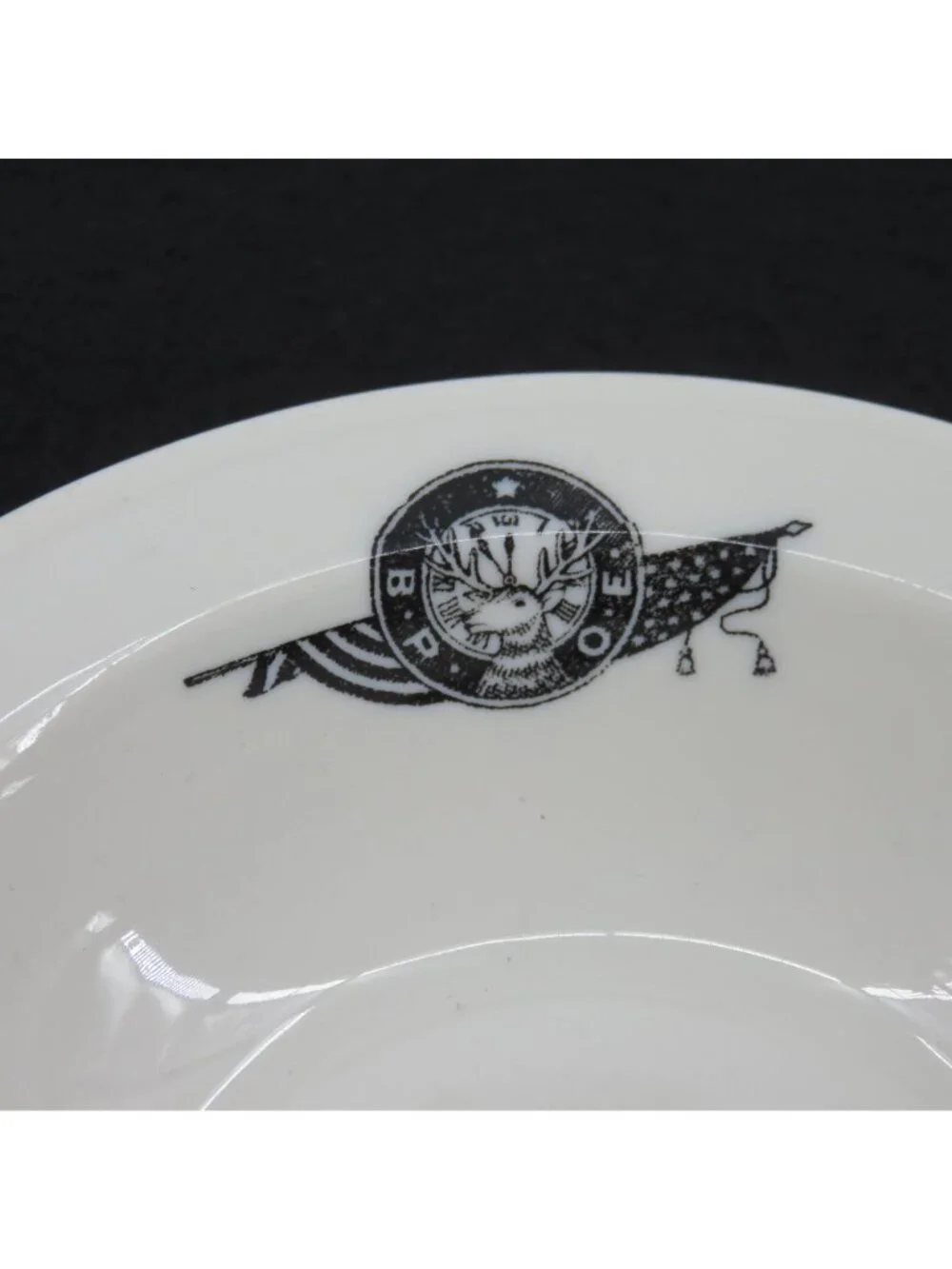 McNichol China Elks Lodge BPOE Bowl Plate Set Clarksburg VA Made in USA Vintage